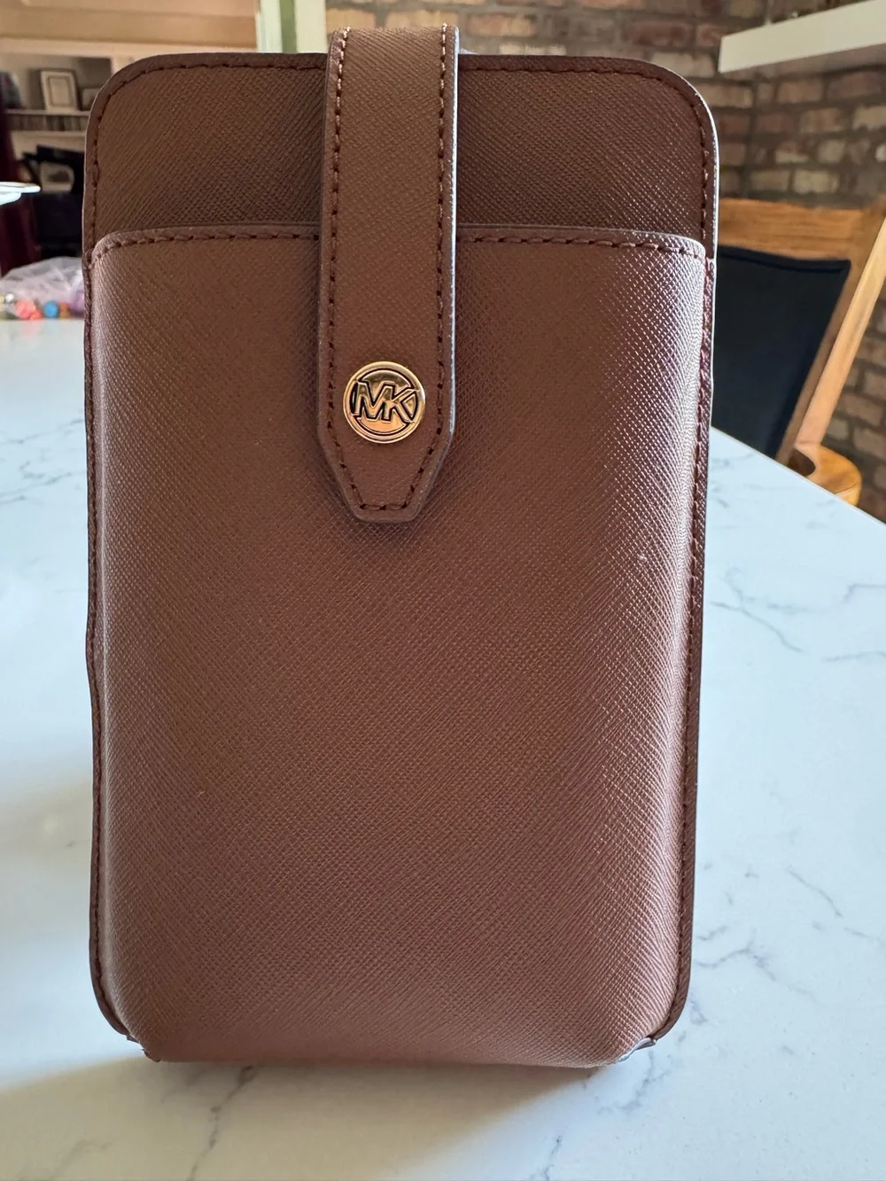 Michael Kors Saffiano Leather Smartphone Crossbody Bag